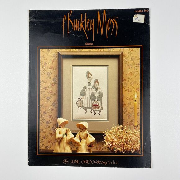 1983 June Grigg P. Buckley Moss Sisters 102 Counted Cross Stitch Pattern 8544 - Picture 1 of 10